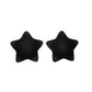Black star-shaped reusable silicone nipple cover for discreet, stylish, and comfortable coverage