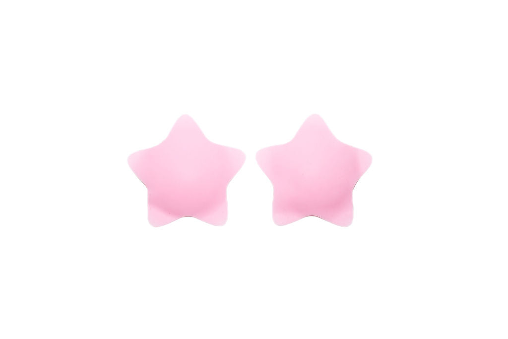 Light pink star-shaped reusable silicone nipple cover for discreet, stylish, and comfortable coverage